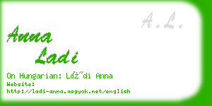 anna ladi business card